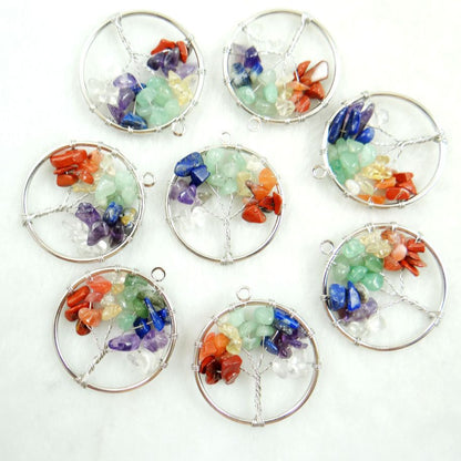 Natural Gem Stone Quartz Crystal 7 Chakras Tiger Eye - Hiccupzz