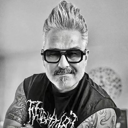 Square Sunglasses For Men Fashion Glasses Luxury Retro Blue Light Blocking Shade - Hiccupzz