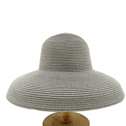 Summer hat new female sun hat folding beach hat big brim travel sunscreen Hepburn wind sun hat travel - Hiccupzz
