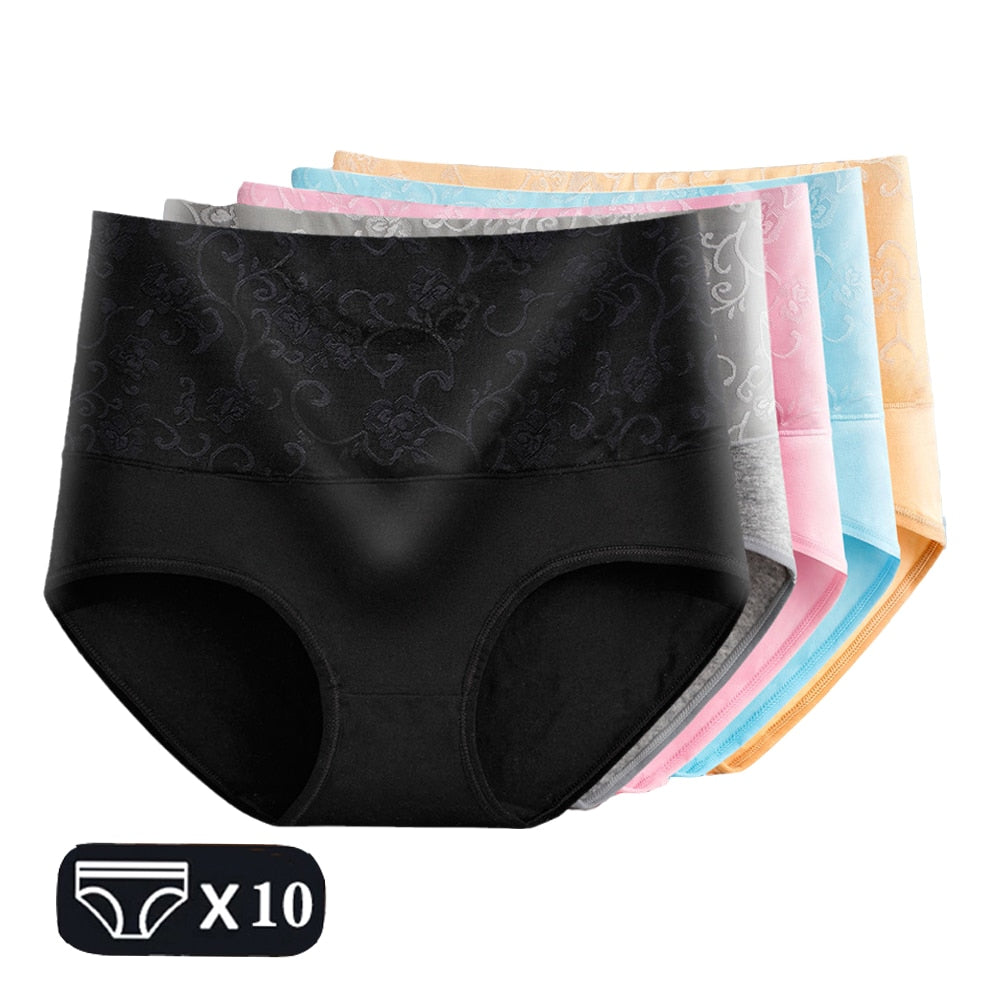 10Pcs Plus Size Panties for Ladies