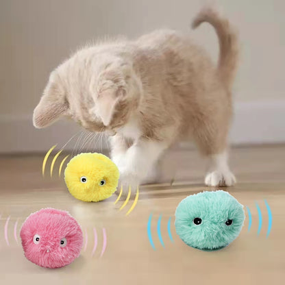 Smart Cat Toys Interactive Ball Plush Electric Catnip Training Toy Kitten - Hiccupzz