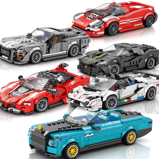 Sports Racing Car Building Blocks Educational Toys for Kids 2023