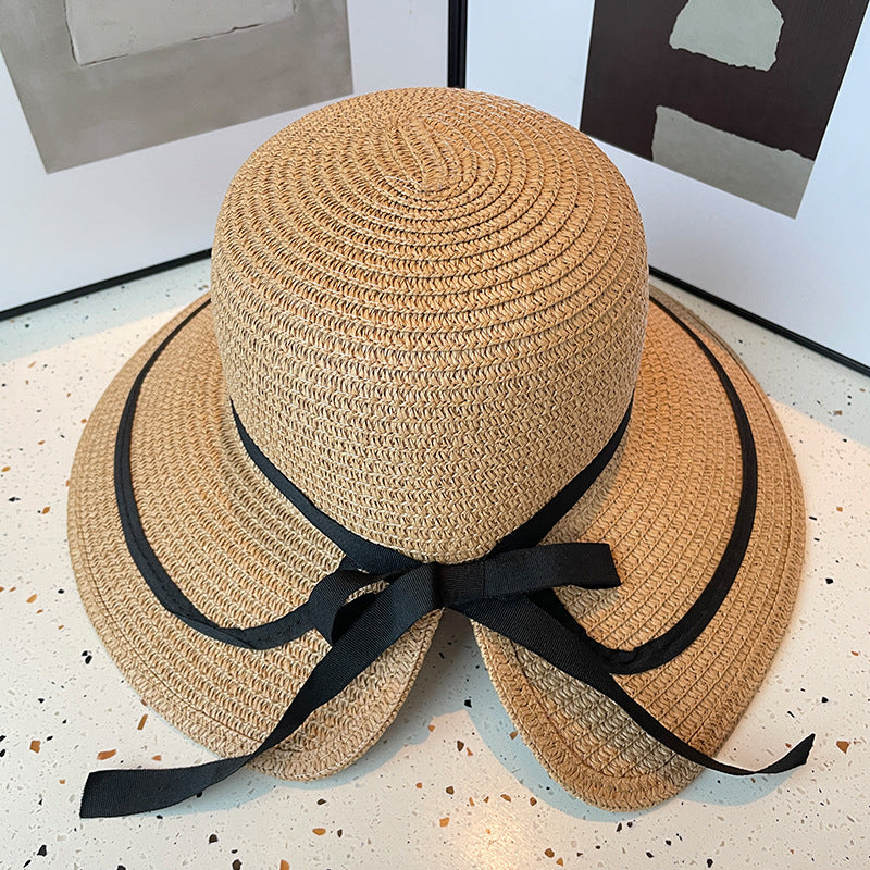 Grass Hat Girl Summer Beach French - Hiccupzz