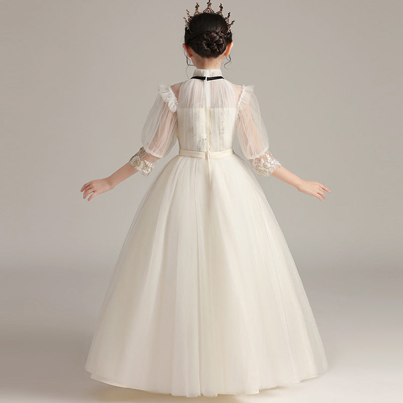 Kids Fashion Lace Wedding Party Dress