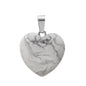 Hand-carved Love Heart Shaped Rough Stone Peach Heart Crystal Necklace - Hiccupzz