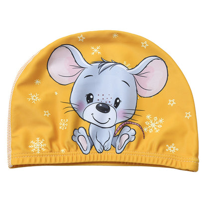 Children's Swimming Hat Printed Cartoon Comfortable Swimming Cloth Hat - Hiccupzz