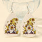 Sunflower Yellow Goblin Bee Leopard Earrings - Hiccupzz