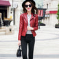 Motorcycle Leather Jacket Large Coat Woman - Hiccupzz