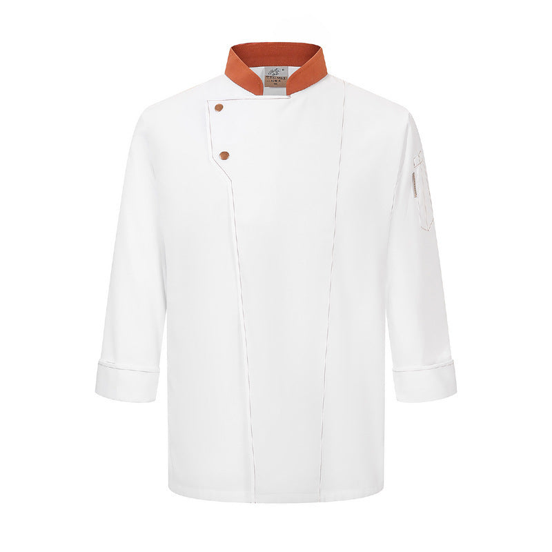 White Crease Resistant Chef Suit Long Sleeve Restaurant