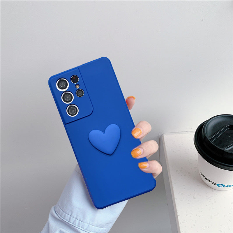 Funda para teléfono móvil de goma blanda con diseño de amor simple