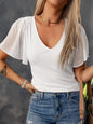 Women's Thread Knitted Casual Versatile T-shirt - Hiccupzz