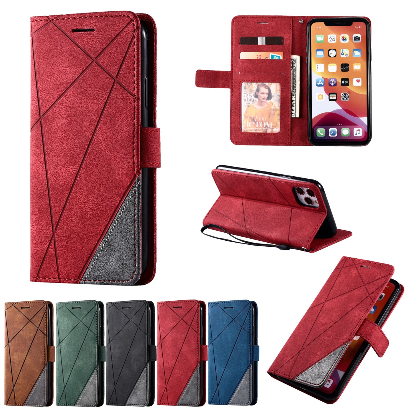 Clamshell Leather Cover Skin Sense Anti-fall Mobile Phone Case - Hiccupzz