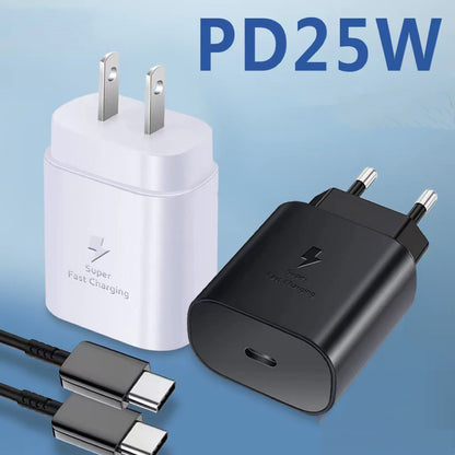 25W PD Super Fast Charge Charger US Europe British Standard Charging Plug - Hiccupzz