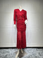 Women's Fashion Street Hipster V-neck Dress - Hiccupzz