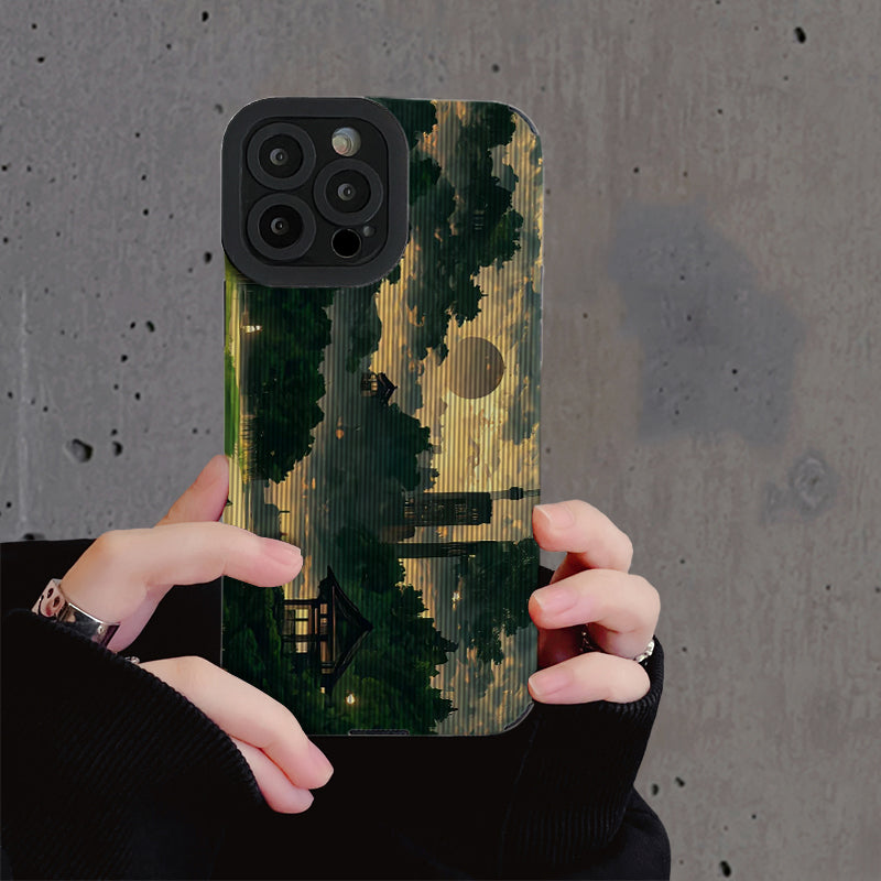 Retro Style Art Forest Scenery Phone Case