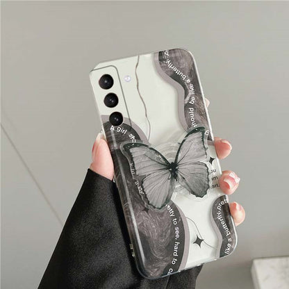 With Bracket Ten Net Red Personality Creative Anti-fall Transparent Silicone Soft Shell - Hiccupzz
