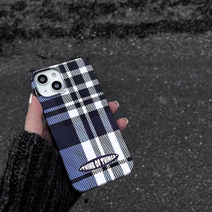 Vintage Blue Checkered Phone Case Protector - Hiccupzz