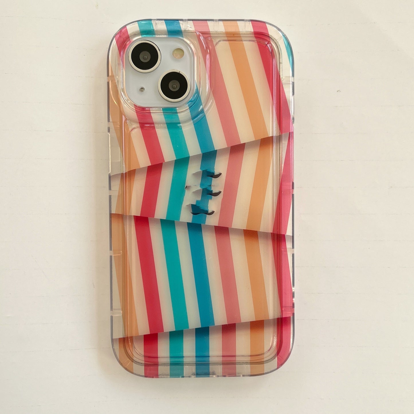 Ins Irregular Plaid Striped Phone Case Simple