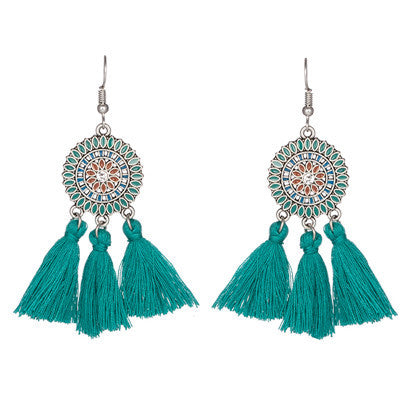 Women's Bohemian Fashion Long Tassel Earrings