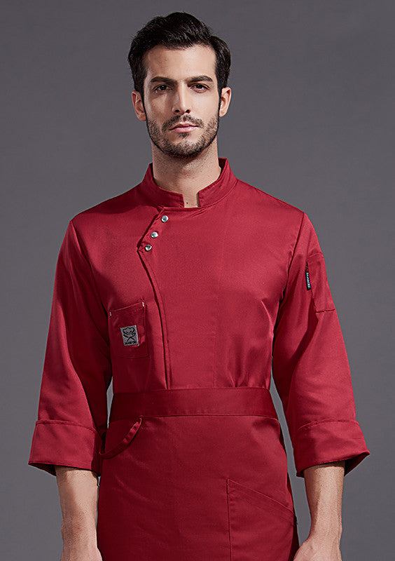 Ropa de trabajo de chef para hombre, de verano, manga corta, transpirable, para repostería y catering