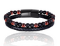 6mm Volcanic Natural Stone Tigereye Beaded Bracelet Men Cowhide String Bracelets - Hiccupzz