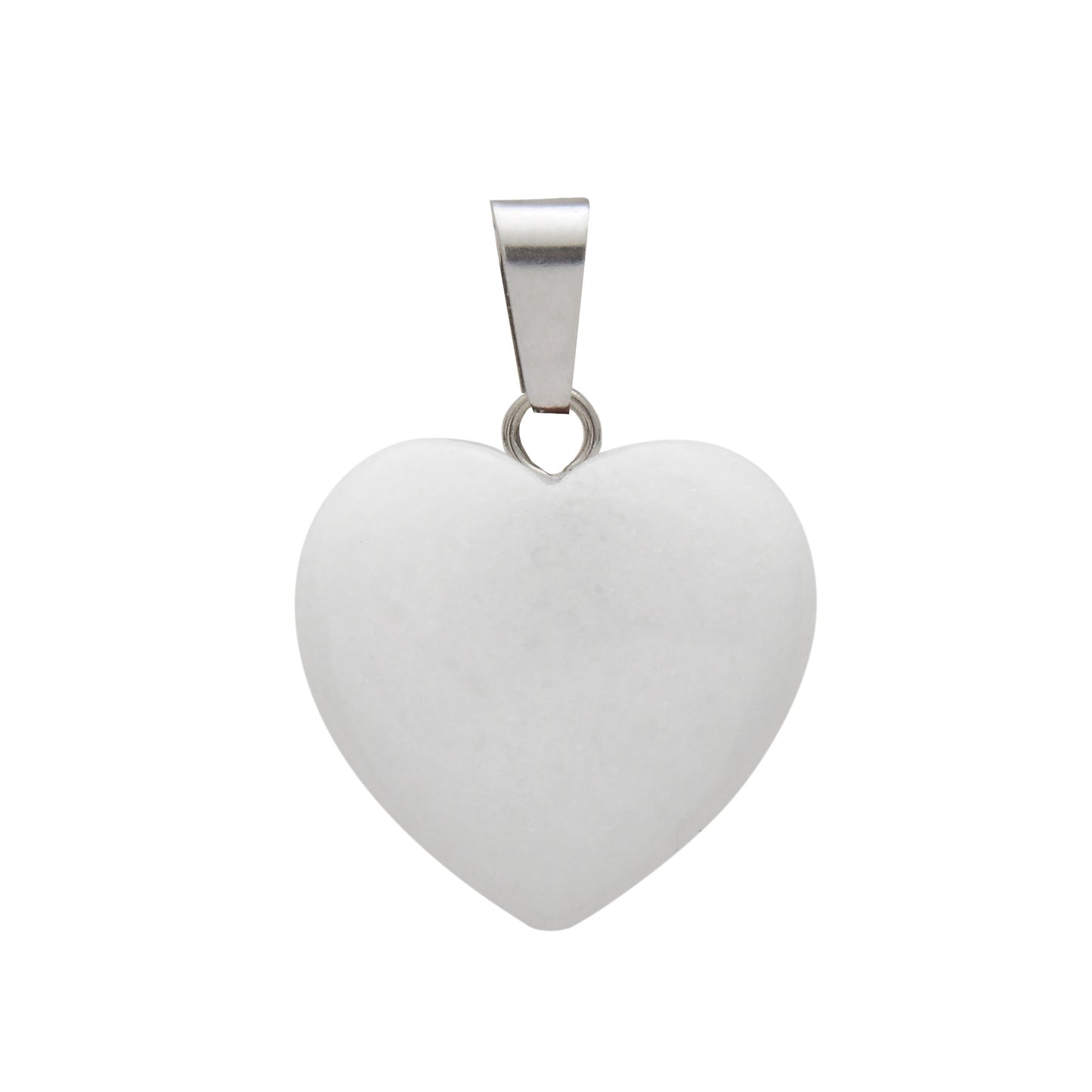 Hand-carved Love Heart Shaped Rough Stone Peach Heart Crystal Necklace