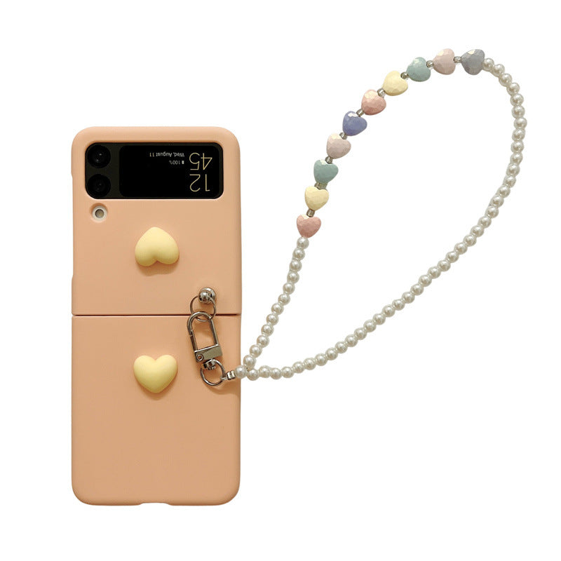 Carcasa protectora para teléfono móvil con cadena de amor