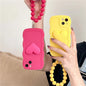 Rose Red Three-dimensional Love Ball Chain Mobile Phone Case Silicone Female Mobile Phone Case - Hiccupzz