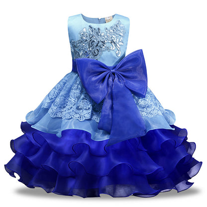 Girls' Sequined Dress Bow Kids Skirt - Hiccupzz