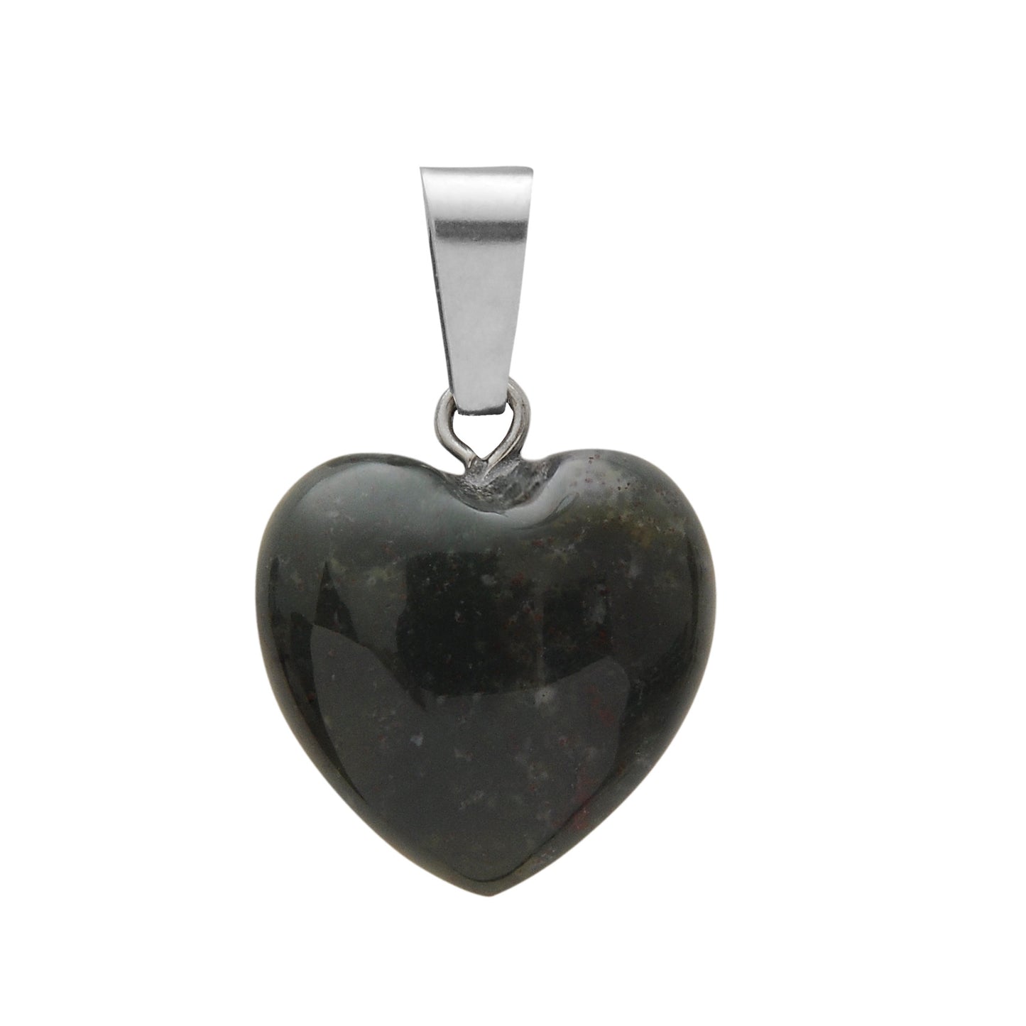 Hand-carved Love Heart Shaped Rough Stone Peach Heart Crystal Necklace