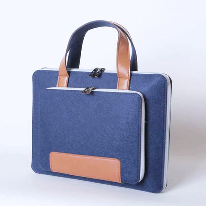 Fashion Felt Laptop Bag Multicolor Handheld - Hiccupzz