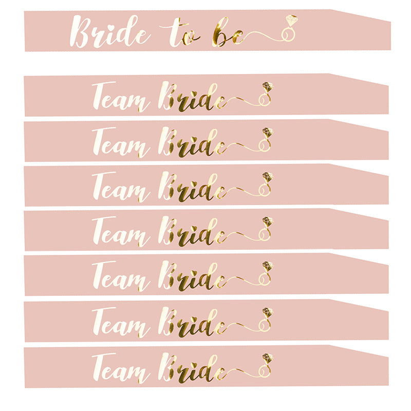 Single Party Bride To Be Rose Gold Shoulder Strap