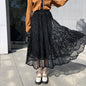 Women's Lace Embroidery Large Hem Half Skirt - Hiccupzz