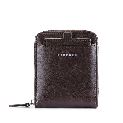 Men's Short Casual Fashion Zipper Wallet - Hiccupzz