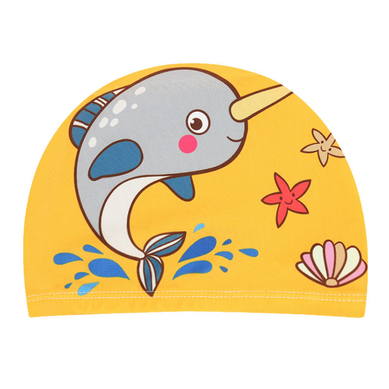 Children's Swimming Hat Printed Cartoon Comfortable Swimming Cloth Hat