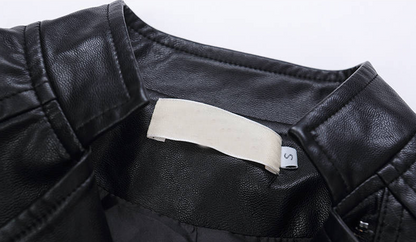 Motorcycle Leather Jacket Large Coat Woman - Hiccupzz