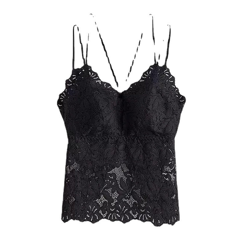 Butterfly Lace Suspender Women's Vest