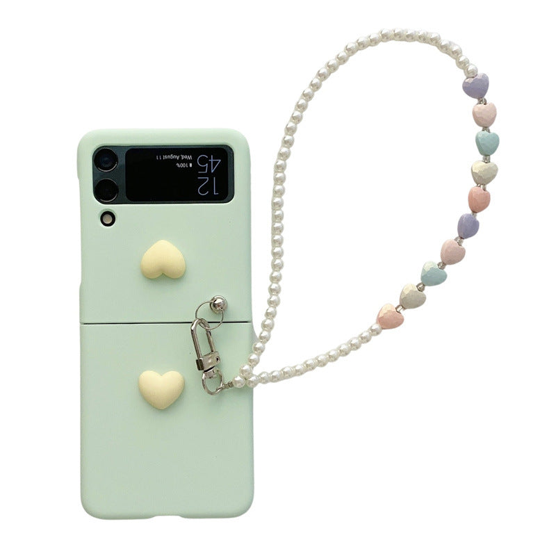 Carcasa protectora para teléfono móvil con cadena de amor