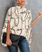 Women's Casual Loose Printed Top - Hiccupzz