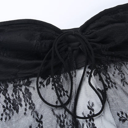 Knitted Tube Top See-Through Ladies Cardigan Top - Hiccupzz
