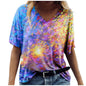 European And American Loose 3DV Neck Short Sleeves - Hiccupzz