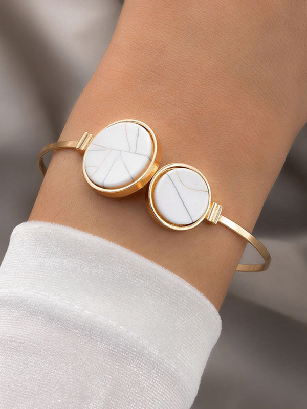 Inlaid Open Five-piece Bracelet Geometric Love Triangle Bracelet Set - Hiccupzz