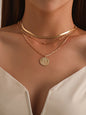 Fashion Versatile Round Tag Personality Simple Multi-Layer Bead Necklace For Women - Hiccupzz
