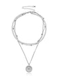 Fashion Versatile Round Tag Personality Simple Multi-Layer Bead Necklace For Women - Hiccupzz